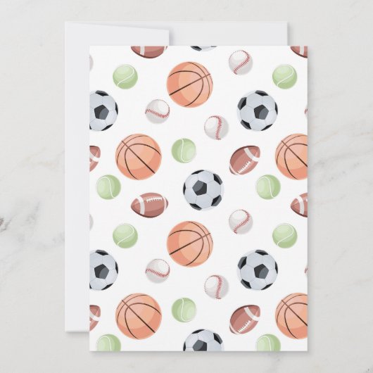 Sport Verjaardag Uitnodiging Sjabloon, Laten we ee (Achterkant)