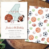 Sport Verjaardag Uitnodiging Sjabloon, Laten we ee