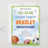 Sport Verjaardag Uitnodigingen (Voorkant)