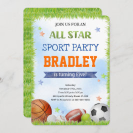 Sport Verjaardag Uitnodigingen