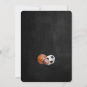 Sport verjaardagsuitnodigingen kaart (Achterkant)