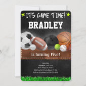 Sport verjaardagsuitnodigingen kaart (Voorkant)