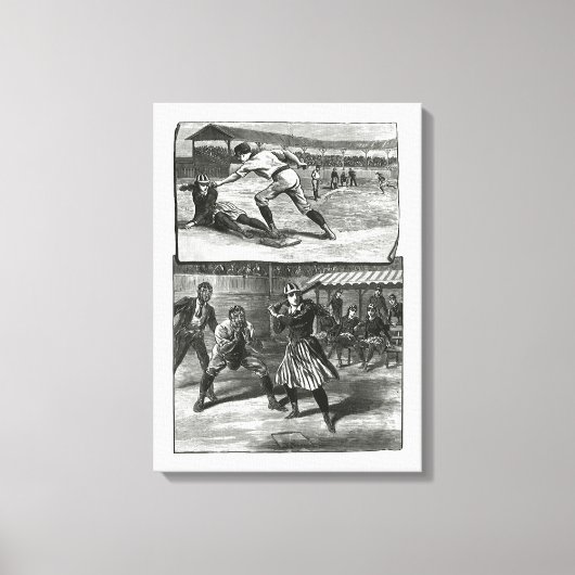  sport, Victoriaans honkbalteams voor vrouwen Canvas Afdruk (Voorkant)