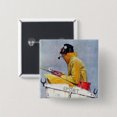 Sport Vierkante Button 5,1 Cm (Voorkant /achterkant)