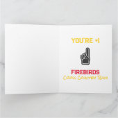 Sport Vinger COACH NAAM Team Kleuren #1 Bedankt Kaart (Binnen)