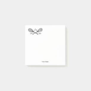 Sport Vintage Gekruist Tennisracket Tennisballen Post-it® Notes