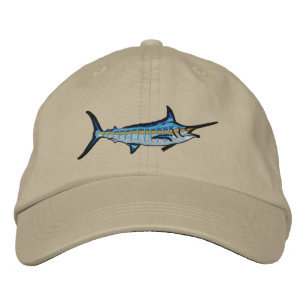 Sport Vist Blue Marlin Embroidery Geborduurde Pet