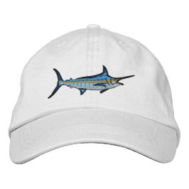 Sport Vist Blue Marlin Embroidery Geborduurde Pet