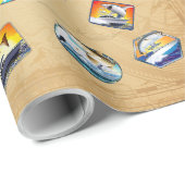 Sport Vist boten en SportFish Cadeaupapier (Rol Hoek)