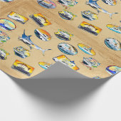 Sport Vist boten en SportFish Cadeaupapier (Hoek)