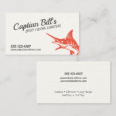 Sport Vist Charters Marlin Visitekaartje (Voorkant / Achterkant)