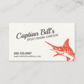 Sport Vist Charters Marlin Visitekaartje (Voorkant)