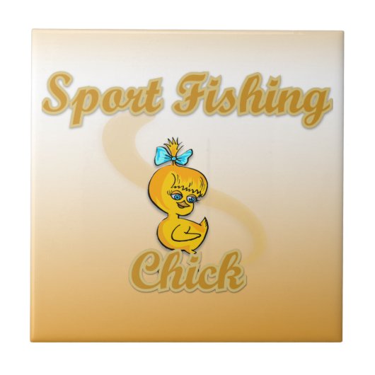 Sport Vist Chick Tegeltje (Voorkant)