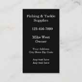 Sport Vist en pakt aan Visitekaartje (Achterkant)