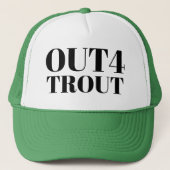 Sport Vist Pap's Baseball OUT4 TROUT Lucky Trucker Pet (Voorkant)