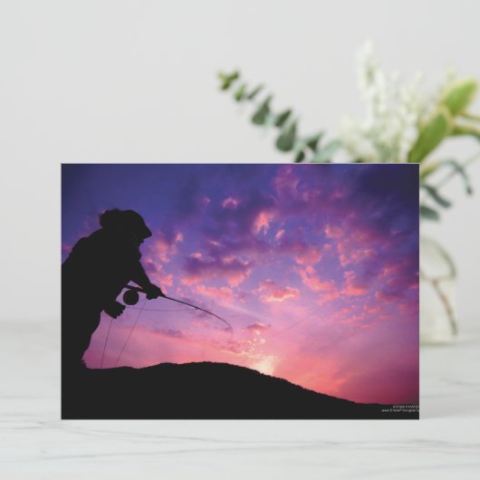 Sport Vist uitnodiging van de Birthday Party (Staand voorkant)