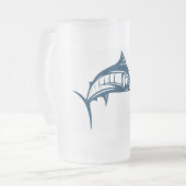 Sport Vist zwaardvis Matglas Bierpul (Voorkant links)