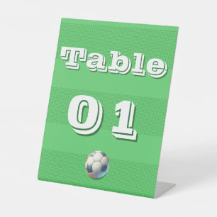 Sport Voetbal Baby Jongen Shower Tafel Nummers Reclamebord Met Voetstuk