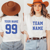 Sport Voetbal Baseball Team Front Achternaam Numme T-shirt