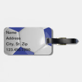 Sport Voetbal - Blauw Bagagelabel (Achterkant horizontaal)