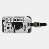 Sport Voetbal | DIY-tekst Bagagelabel (Voorkant horizontaal)