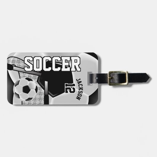 Sport Voetbal | DIY-tekst Bagagelabel (Voorkant horizontaal)