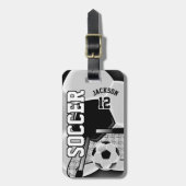 Sport Voetbal | DIY-tekst Bagagelabel (Voorkant verticaal)