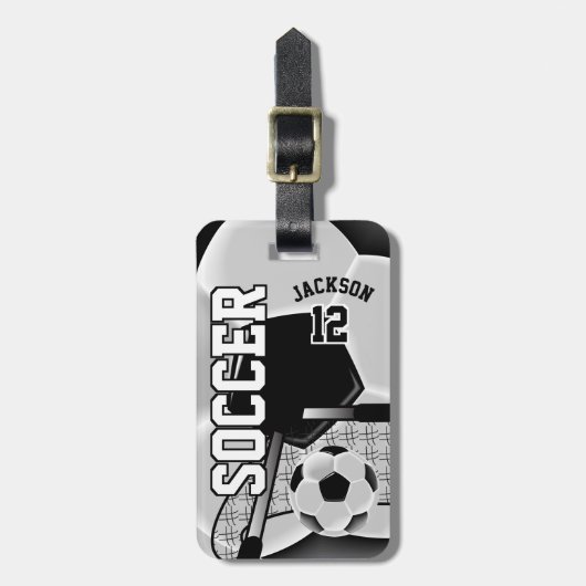 Sport Voetbal | DIY-tekst Bagagelabel (Voorkant verticaal)