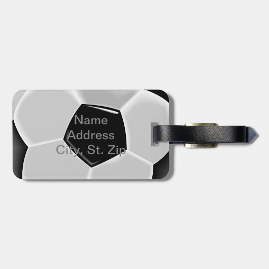 Sport Voetbal | DIY-tekst Bagagelabel (Achterkant horizontaal)