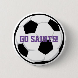 Sport Voetbal Go Team Name School Spirit Ronde Button 5,7 Cm