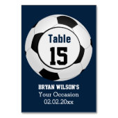 Sport Voetbal thema Gepersonaliseerde tafel nummer Kaart (Achterkant)