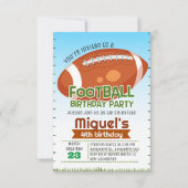 Sport voetbal verjaardagsfeest uitnodiging (Voorkant)