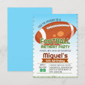 Sport voetbal verjaardagsfeest uitnodiging (Voorkant / Achterkant)