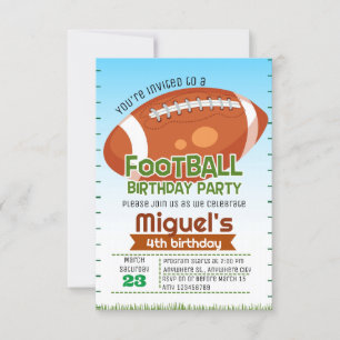 Sport Voetbal Verjaardagsfeest Uitnodiging