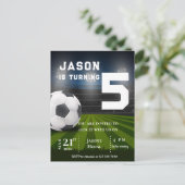 Sport Voetbal Voetbal Thema Verjaardagsuitnodiging Briefkaart (Staand voorkant)