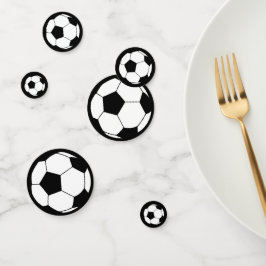 Sport Voetbalballen op Zwart Confetti