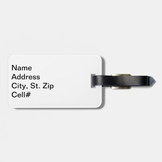 Sport Volleyball 🏐 - Blauw, groen en wit Bagagelabel (Achterkant horizontaal)