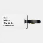 Sport Volleyball 🏐 - Blauw, wit, zwart Bagagelabel (Achterkant horizontaal)