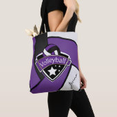 Sport Volleyball | DIY-tekst - Paars Tote Bag (Dichtbij)