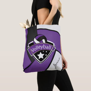 Sport Volleyball   DIY-tekst - Paars Tote Bag