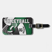 Sport Volleyball 🏐 - Groen Bagagelabel (Voorkant horizontaal)