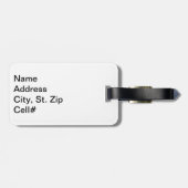 Sport Volleyball 🏐 - Hot Pink, Black & White Bagagelabel (Achterkant horizontaal)