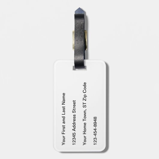 Sport Volleyball 🏐 - Oranje, wit, zwart Bagagelabel (Achterkant verticaal)