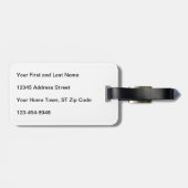 Sport Volleyball 🏐 - Oranje, wit, zwart Bagagelabel (Achterkant horizontaal)