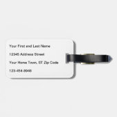 Sport Volleyball 🏐 - Rood, wit en blauw Bagagelabel (Achterkant horizontaal)