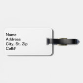 Sport Volleyball 🏐 - Rood, wit en zwart Bagagelabel (Achterkant horizontaal)