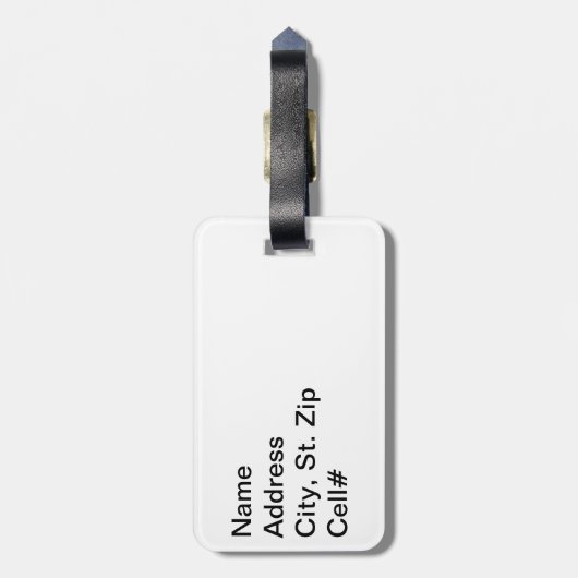 Sport Volleyball 🏐 - zwart en geel goud Bagagelabel (Achterkant verticaal)