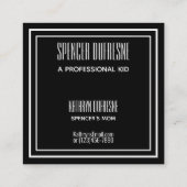 Sport voor het afspelen van kinderen vierkante visitekaartje (Achterkant)