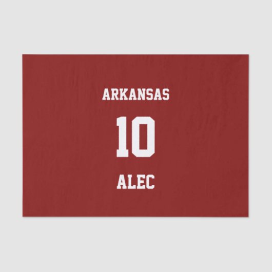 Sport voor je eigen maroon tissuepapier (Voorkant)