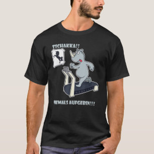 sport voor opleiding treadmillslanke motivatie t-shirt
